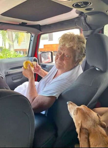 PHOTO: Pam Stomczewski, who lives with her dogs in Fort Meyers Beach, Fla., narrowly survived Hurricane Ian. (Nick Smith)