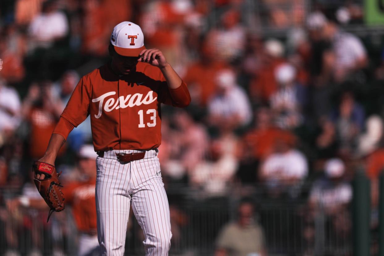 Sophomore pitcher Lucas Gordon, Texas' No. 2 starter, will be asked to carry the load in Saturday's Game 2 and extend the Longhorns' season after a bullpen breakdown on Friday in a 13-7 beatdown. Texas trails East Carolina 1-0 in their best-of-three super regional series.