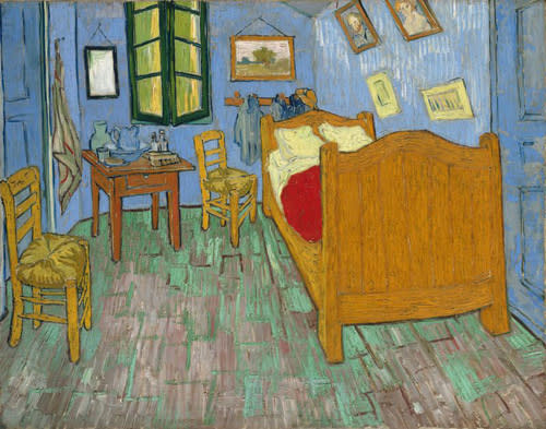 “Bedroom in Arles” by Vincent van Gogh.