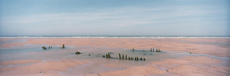 A stretch of sand that was known as 'Omaha Beach' during the D-Day landings on June 6, 1944, on May 14, 2019 in Colleville-sur-Mer, on the Normandy coast, France. (Photo: Dan Kitwood/Getty Images)