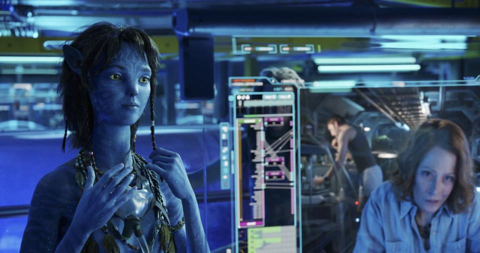 Kiri and Sigourney Weaver as Dr. Grace in Avatar: The Way of Water. (IMAGE: 20th Century Studios)