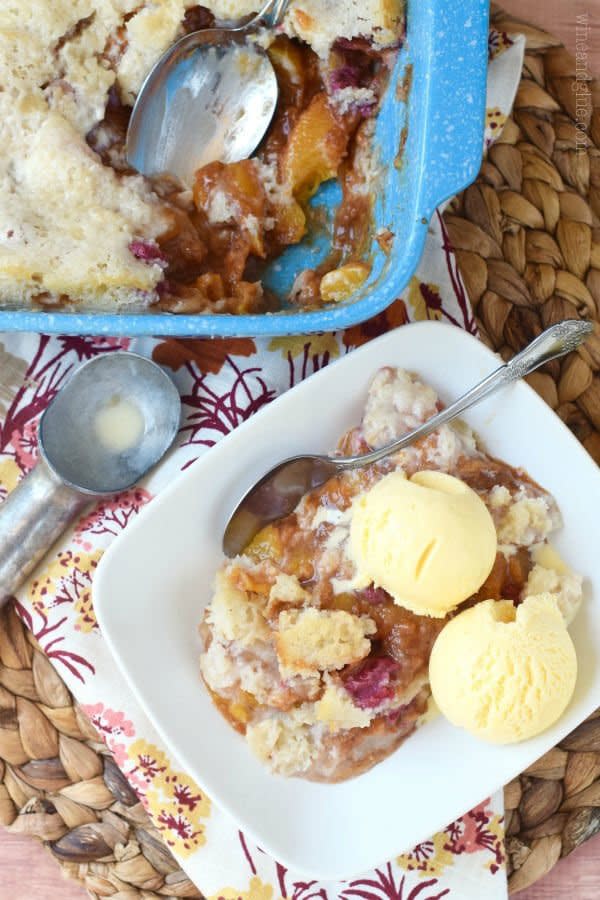 Raspberry Peach Cobbler