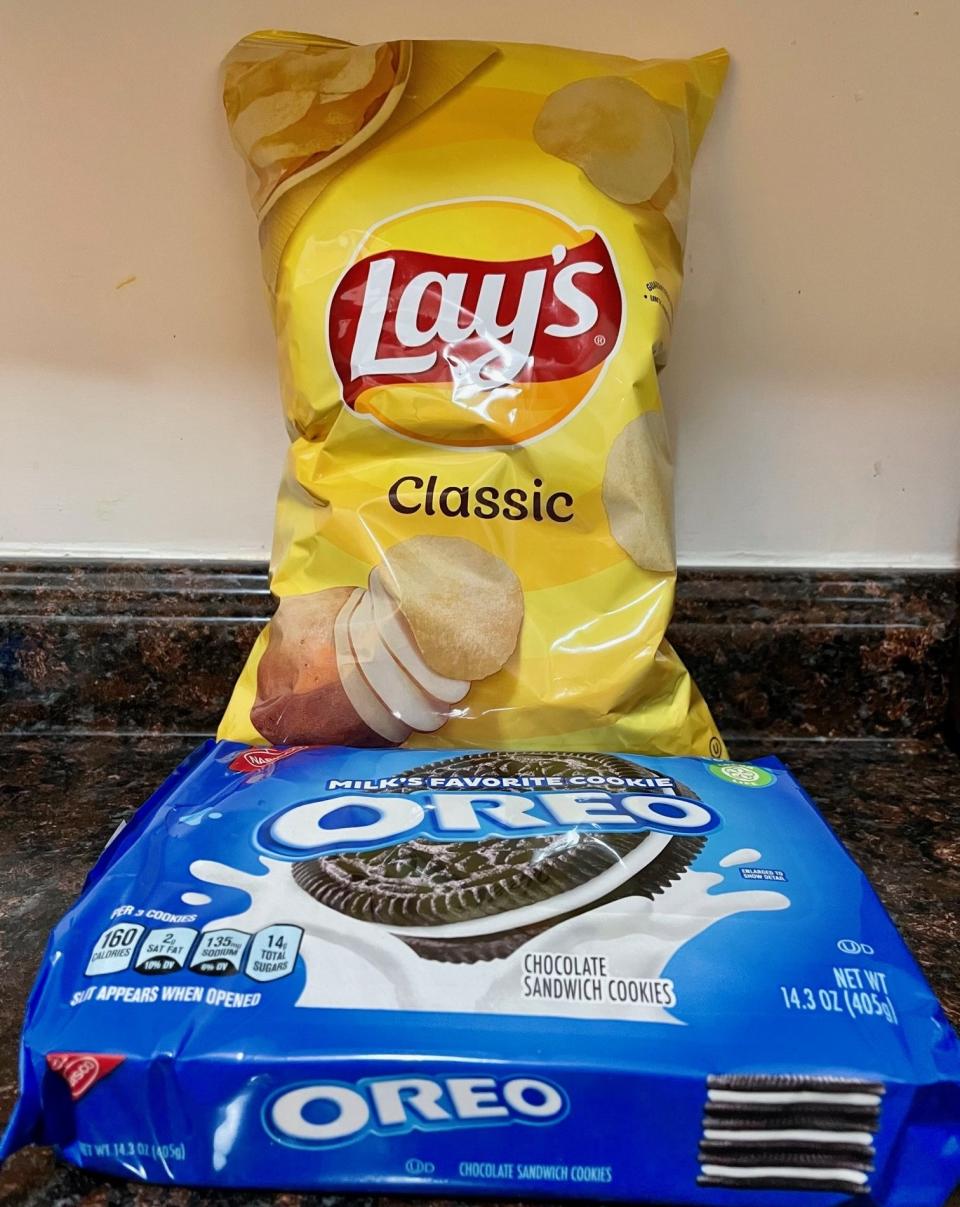 Lay's potato chips and Oreos