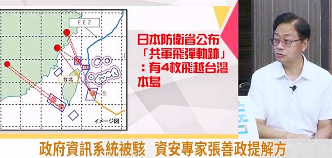 談兩岸關係緊張，國民黨桃園市長參選人張善政呼籲政府應檢視國家預警、防禦措施。（陳夢茹翻攝）