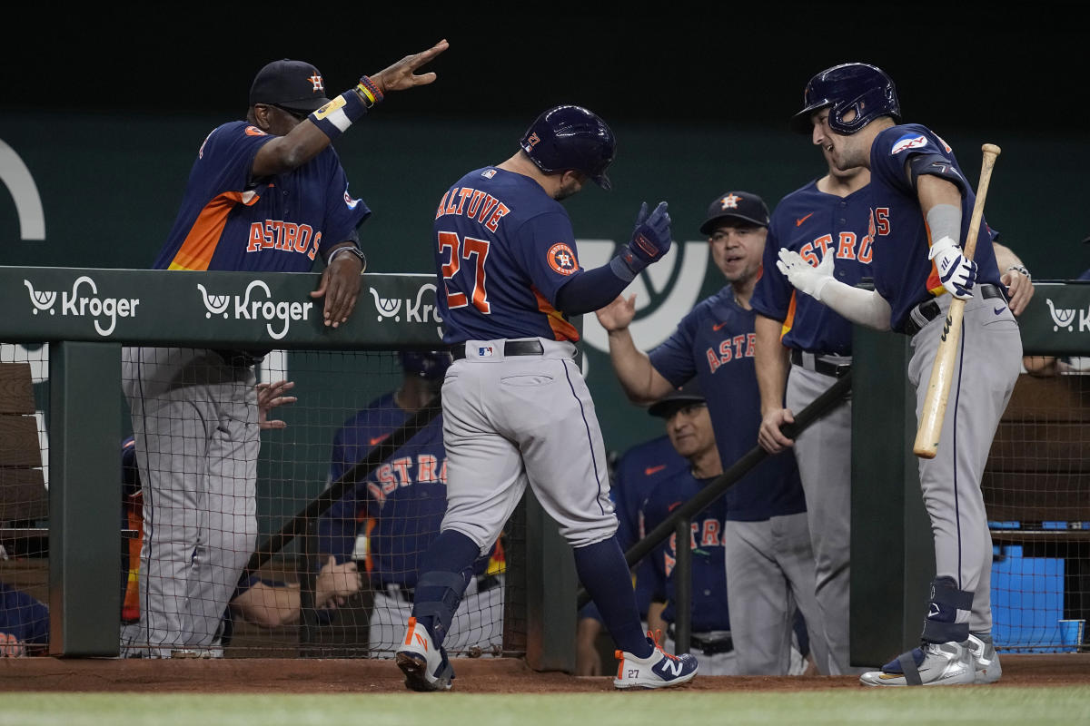 Altuve homers 3 times, Maldonado twice as Astros pummel reeling