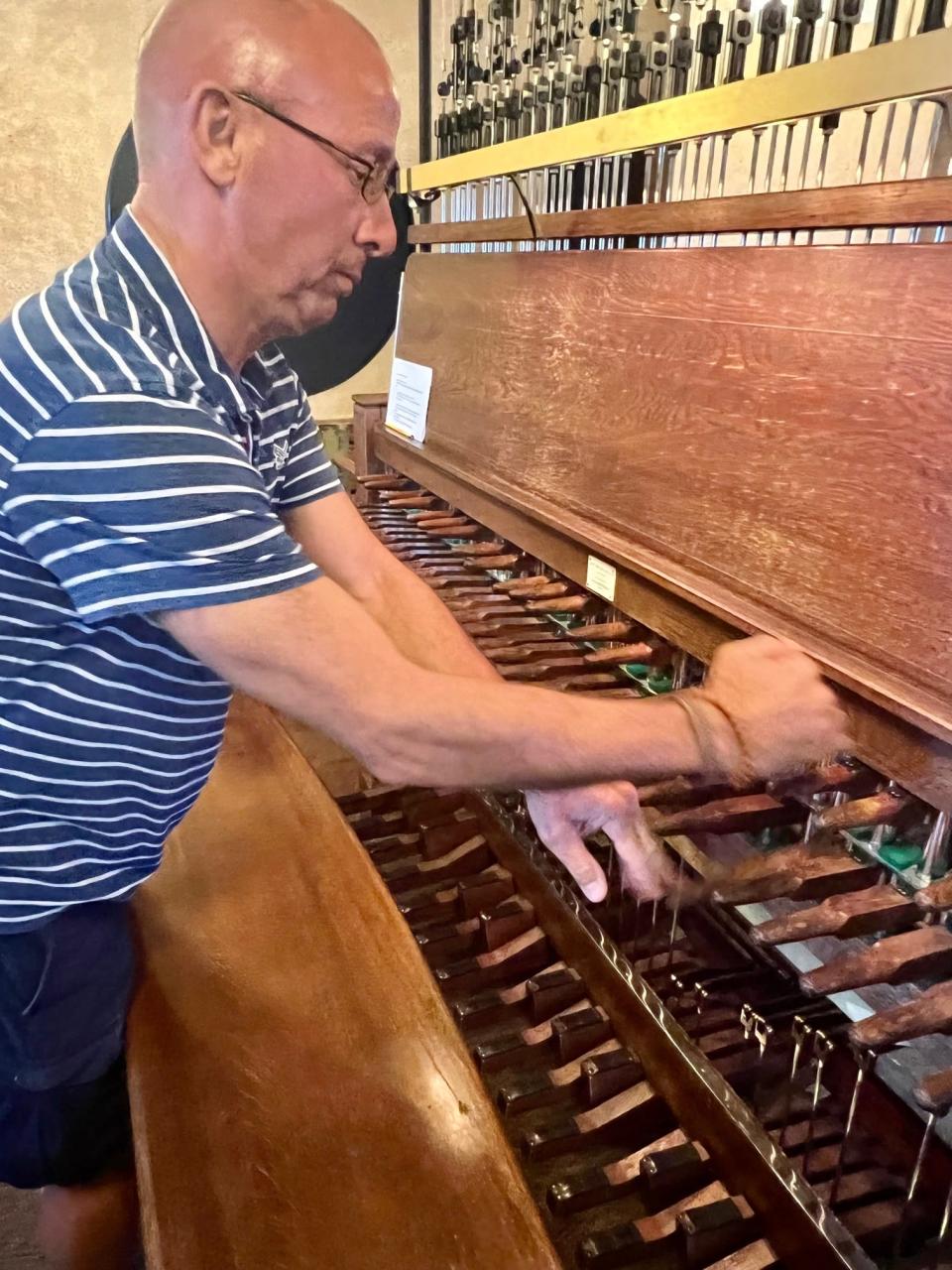 "I do a lot of arrangements, and because I don’t have enough time to write everything down, I do a lot of arranging on the spot – improvising," said Geert D'hollander, carillonneur at Bok Tower Gardens in Lake Wales