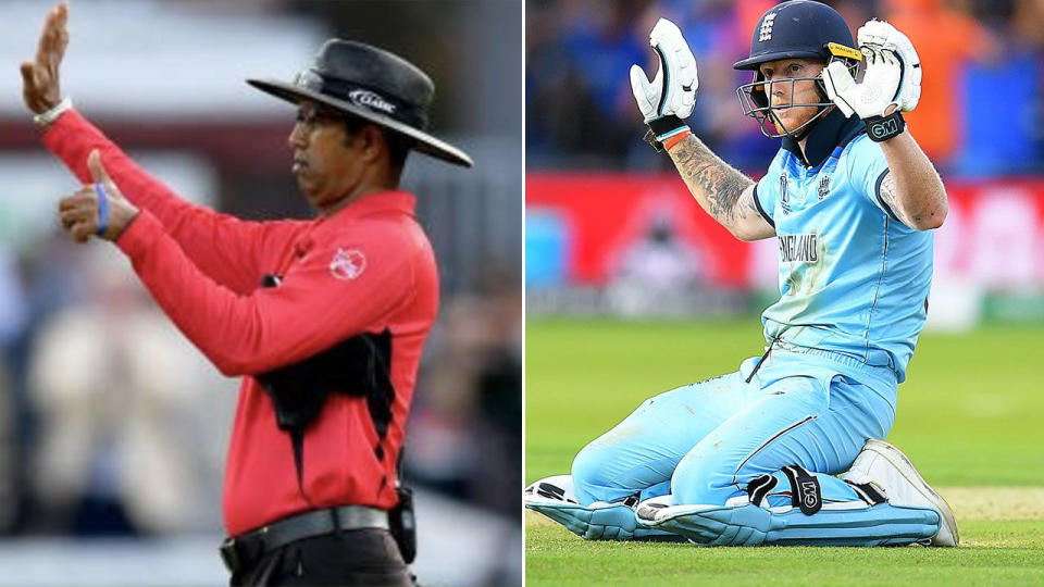 Umpire Kumar Dharmasena and Ben Stokes were at the centre of a controversial incident in the Cricket World Cup final.