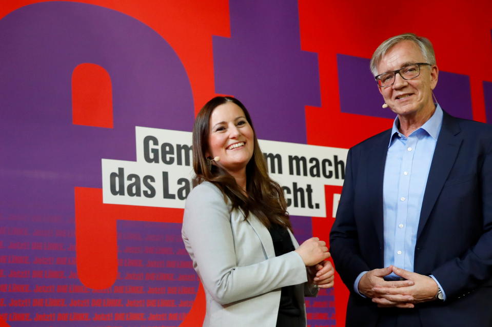 Janine Wissler und Dietmar Bartsch. (Bild: Reuters)
