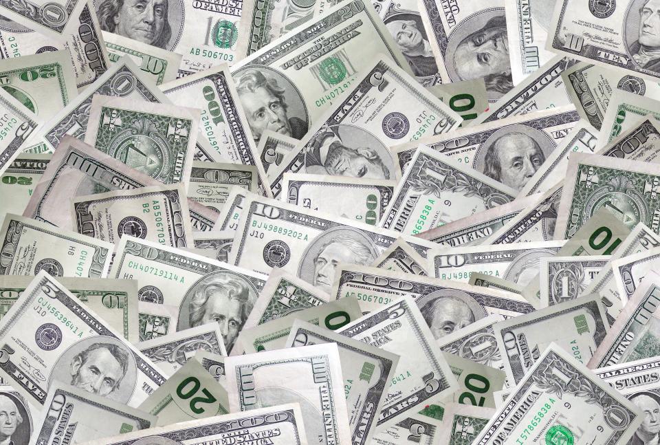 A photo illustration of cash.