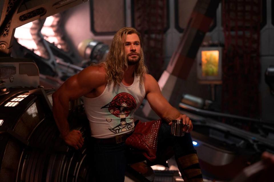 Thor (Chris Hemsworth) takes a break from his superhero duties in the new “Thor: Love and Thunder,” an idea introduced by Jason Aaron back in 2014.