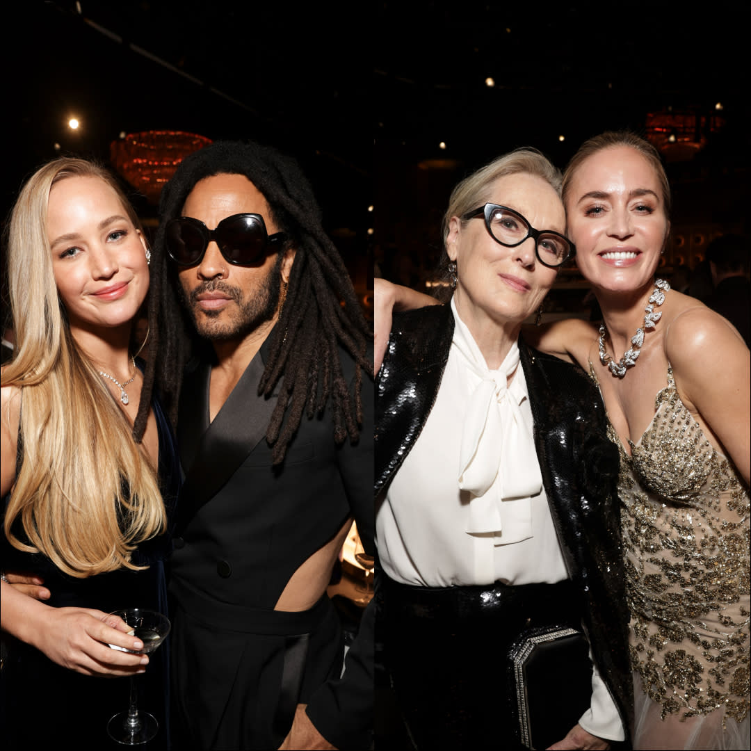  Jennifer Lawrence, Lenny Kravitz, Meryl Streep, and Emily Blunt. 