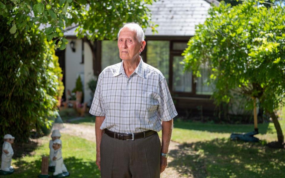 Peter Thorley, photographed at his home in West Sussex last week - Heathcliff O'Malley/The Telegraph