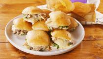 <p>Who doesn't love a good slider? These creamy mushroom and chicken sliders are SUPER savoury, and we can't get enough of them. </p><p>Get the <a href="https://www.delish.com/uk/cooking/recipes/a30146443/chicken-mushroom-stuffed-rolls-recipe/" rel="nofollow noopener" target="_blank" data-ylk="slk:Chicken & Mushroom Stuffed Rolls;elm:context_link;itc:0;sec:content-canvas" class="link ">Chicken & Mushroom Stuffed Rolls</a> recipe.</p>