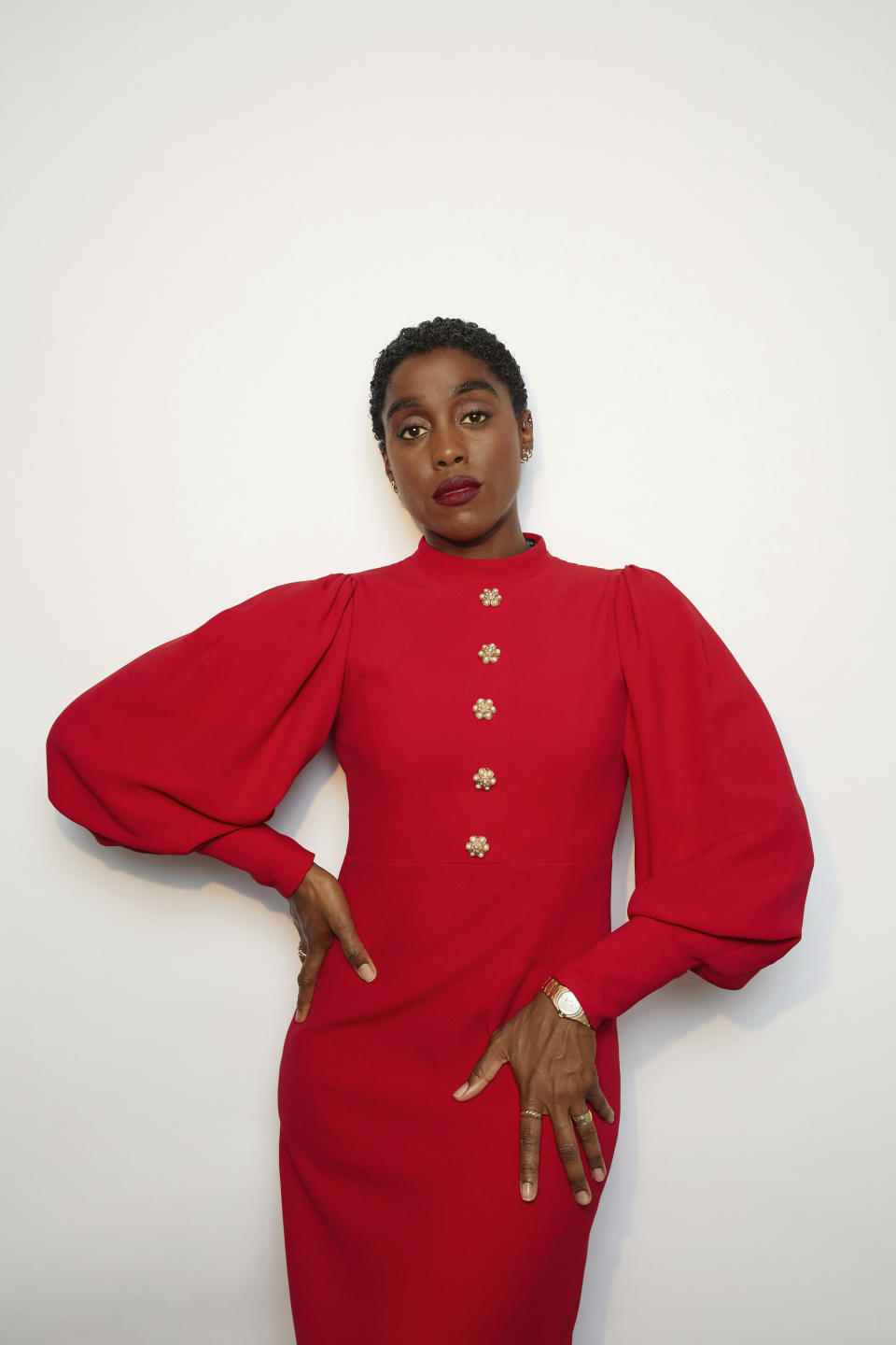 Lashana Lynch poses for a portrait to promote the film "No Time to Die" on Sunday, Oct. 3, 2021, in New York. (Photo by Taylor Jewell/Invision/AP)