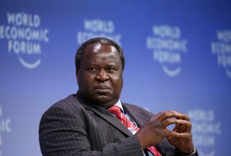 Tito Mboweni, South African Finance Minister, looks on during the official opening of the World Economic Forum on Africa in Cape Town