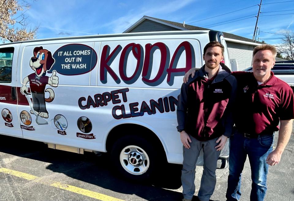Zach (left) and Jack Den Uyl own KODA Carpet Cleaning in Holland.