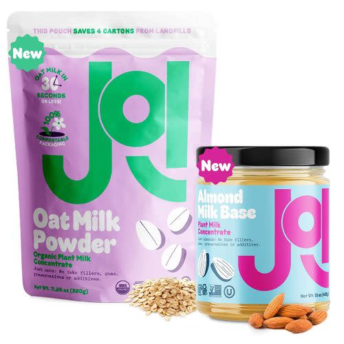 Organic Oat Milk Powder and Unsweetened Almond Milk Concentrate Bundle by JOI