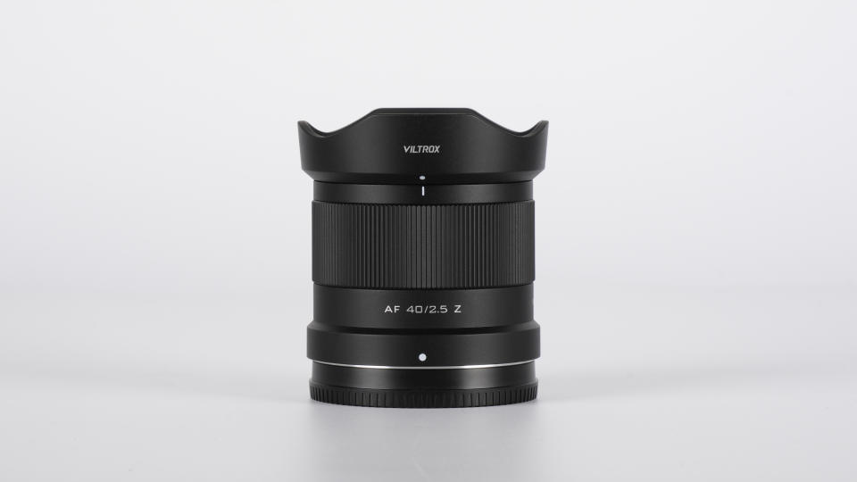 Viltrox AF 40mm f/2.5 Z lens on a white background