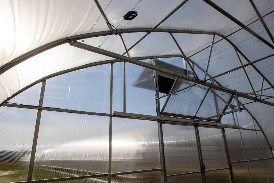 Solar panels power the windows that control the climate in the greenhouses at UPMC Memorial campus. Pennsylvania Gov. Josh Shapiro appeared in York to announce that the state has a goal of getting half of its energy from renewable sources.