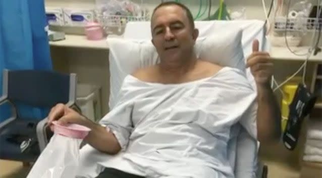 The Perth dad lost 7kg in 24 hours. Source: 7 News