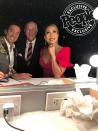 And Carrie Ann was clearly glowing after her makeup session, as seen in this backstage selife taken with fellow judges Bruno Tonioli and Len Goodman. 