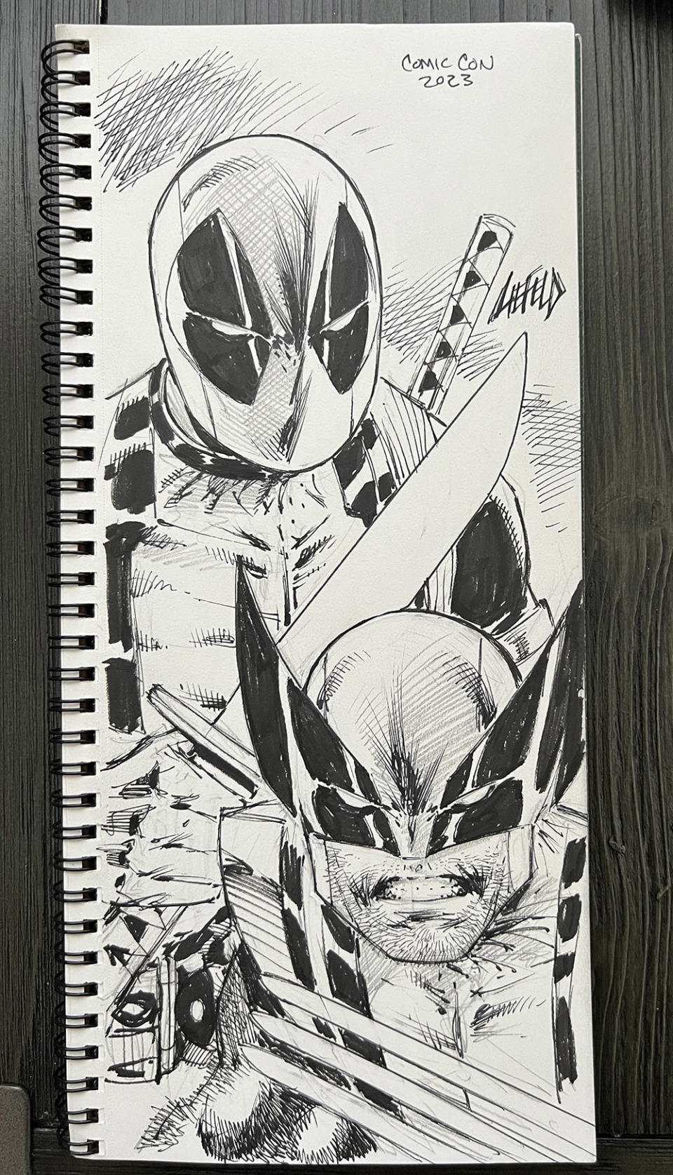 Deadpool Wolverine Sketchv