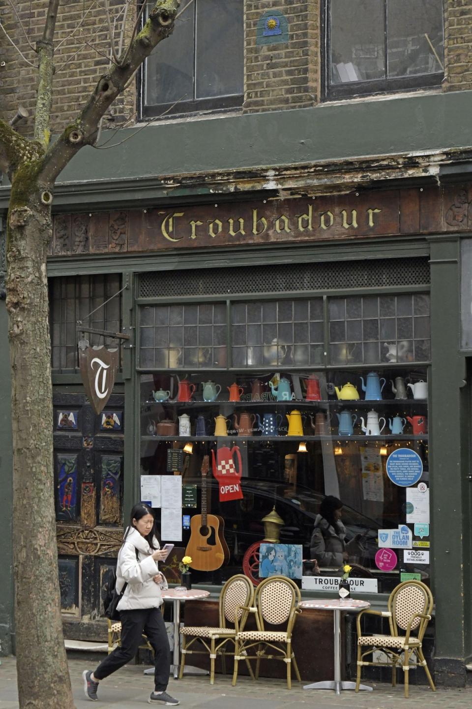 The Troubadour, which has existed on Old Brompton Road since 1954 (Daniel Lynch)