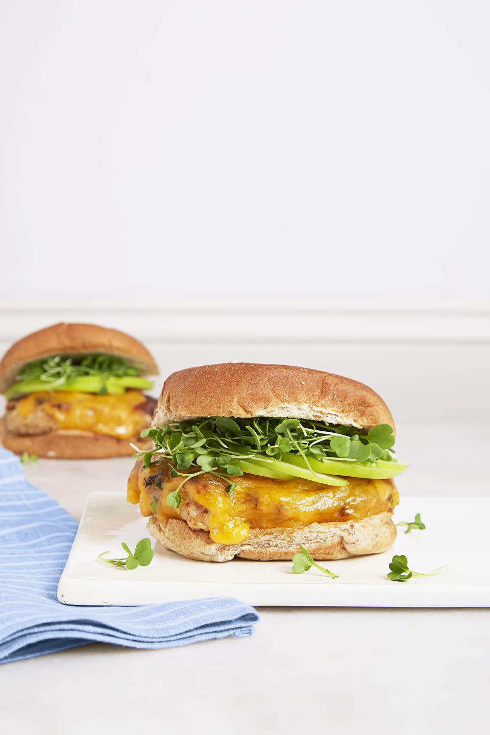 BBQ Chicken & Cheddar Burgers