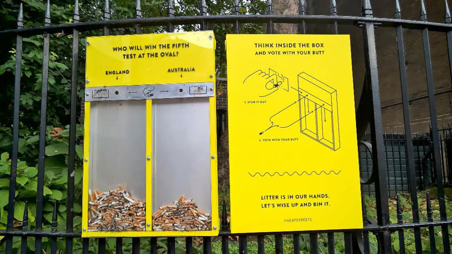 ‘Vote With Your Butt’ project drives awareness about littering