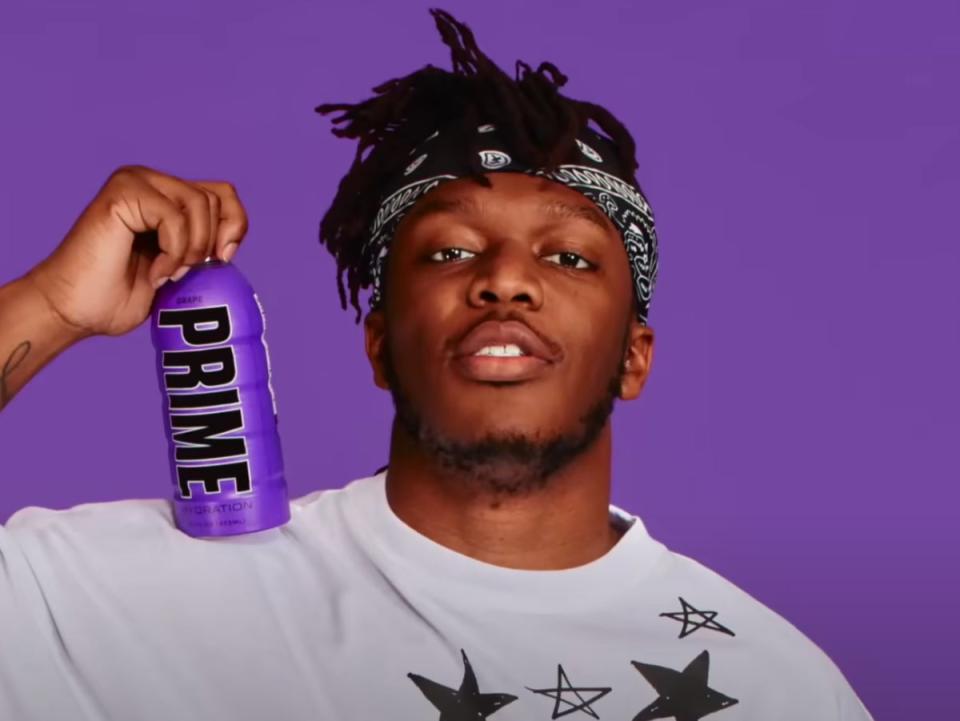 YouTube star promoting beverage company Prime Hydration, co-created with fellow YouTuber Logan Paul (YouTube / Logan Paul)