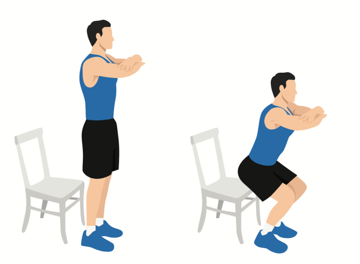 illustration of chair squats