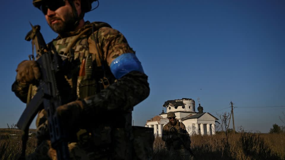 Ukrainian servicemen conduct a reconnaissance mission on September 7. - Stringer/Reuters