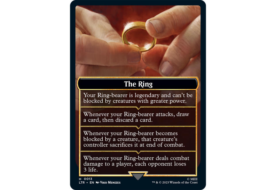 Whenever the Ring tempts you, you gain an additional effect listed above from top to bottom. (Image: Wizards of the Coast)