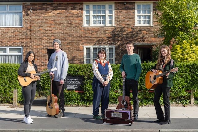 The four acts have written songs inspired by a visit to the childhood home of Mike and Sir Paul McCartney (PA)