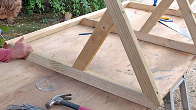 Build a moveable chicken coop