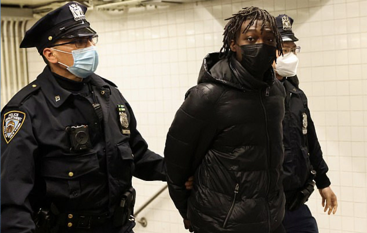 <p>Saadiq Teague, 18, was charged with several counts after he pulled out an AK-47 on the platform at New York’s Time Square subway station on Friday</p> (Reuters)