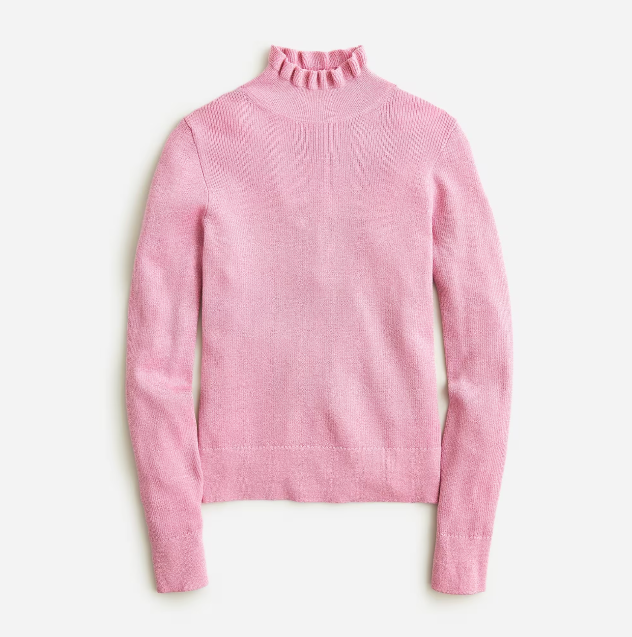 <p><a href="https://go.redirectingat.com?id=74968X1596630&url=https%3A%2F%2Fwww.jcrew.com%2Fm%2Fwomens%2Fcategories%2Fclothing%2Fsweaters%2Fpullovers%2Fruffleneck-merino-wool-blend-sweater%2FMP780&sref=https%3A%2F%2Fwww.harpersbazaar.com%2Ffashion%2Ftrends%2Fg45499335%2Fbest-merino-wool-sweaters-women%2F" rel="nofollow noopener" target="_blank" data-ylk="slk:Shop Now;elm:context_link;itc:0;sec:content-canvas" class="link rapid-noclick-resp">Shop Now</a></p><p>Metallic Ruffleneck Sweater</p><p>jcrew.com</p><p>$64.50</p><span class="copyright">J.Crwe</span>