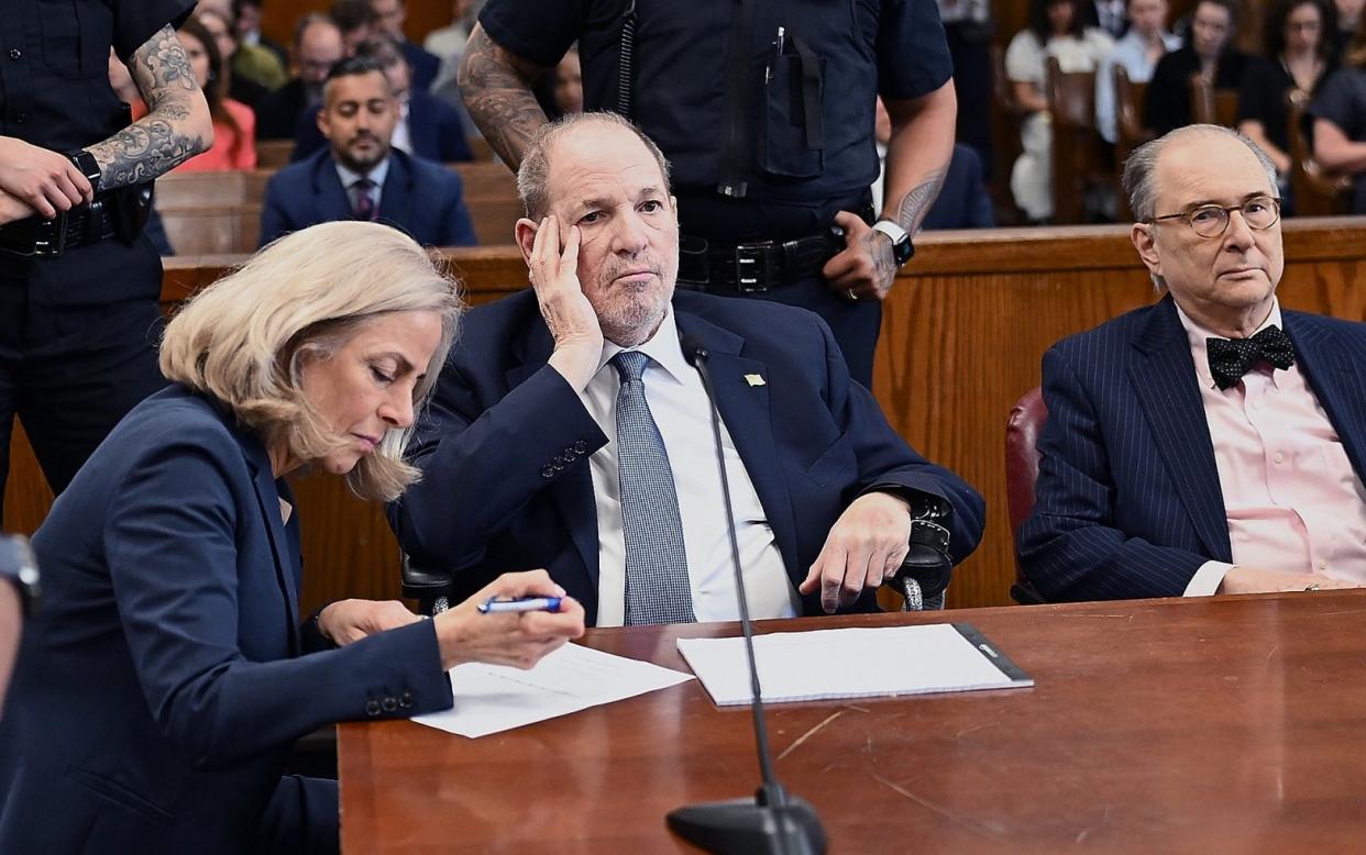 Harvey Weinstein at Wednesday's court hearing