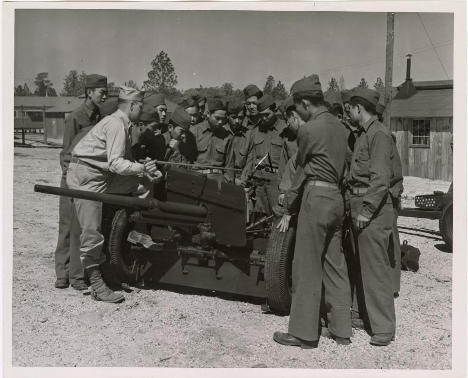 The 442nd Regimental Combat Team, comprised of primarily Japanese American volunteers, trained at Camp Shelby in Hattiesburg, Miss., during World War II.