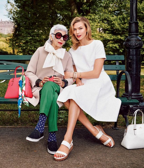 Iris Apfel And Karlie Kloss Star In Kate Spade's New Campaign