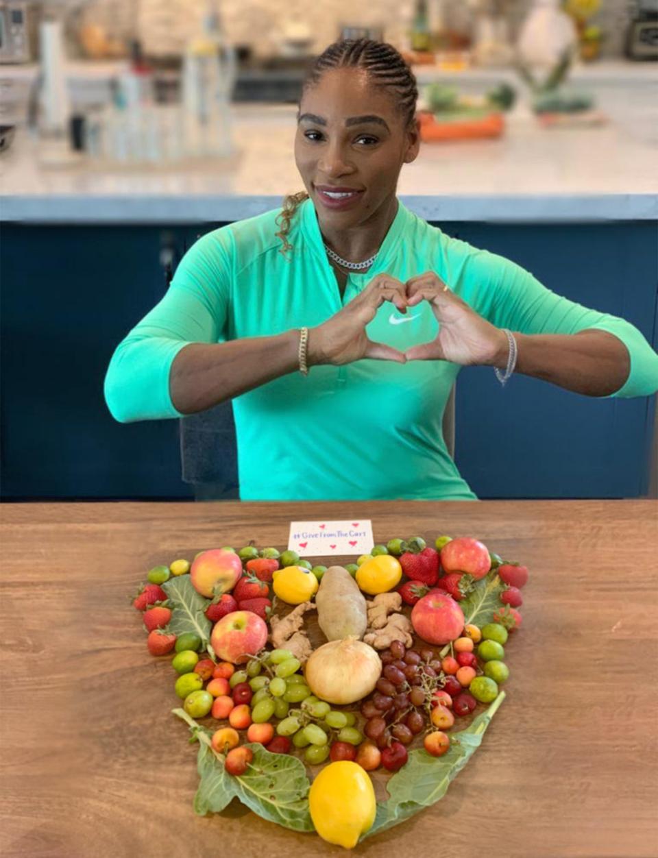 <p>Serena Williams joins Instacart as they launch their #GiveFromTheCart Challenge to benefit Feeding America and fight rising food insecurity on Wednesday. </p>