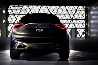 Teaser for Infiniti QX30 concept debuting at 2015 Geneva Motor Show