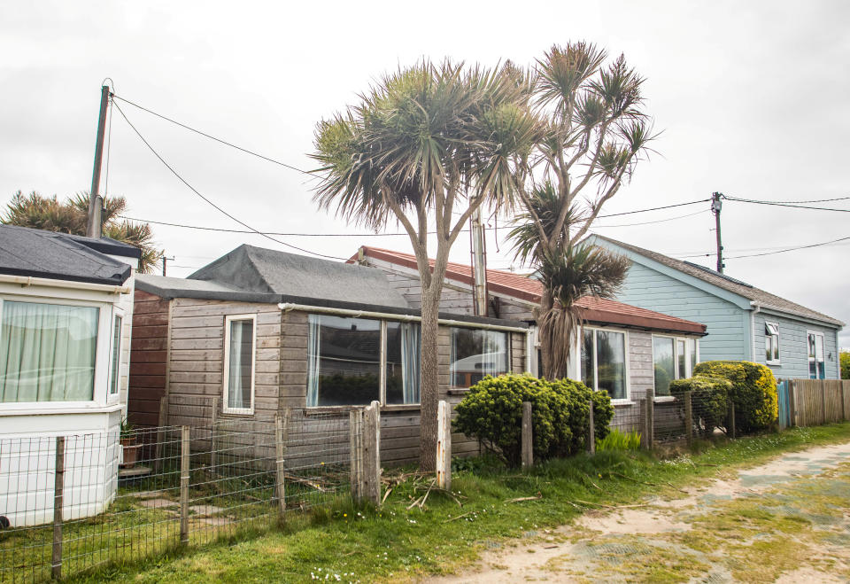 The two-bedroom detached coastal property doesn't include a working toilet but is situated just a short stroll from Gwithian Sands beach, in Hayle, Cornwall. (SWNS)

 