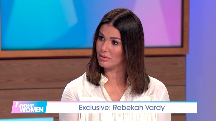 Rebekah Vardy has given her first TV interview since the Wagatha Christie scandal. (ITV)