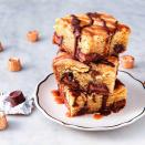 <p>Decadent doesn't even BEGIN to describe these blondies. </p><p>Get the <a href="https://www.delish.com/uk/cooking/a33231937/rolo-stuffed-blondies-recipe/" rel="nofollow noopener" target="_blank" data-ylk="slk:Rolo Stuffed Blondies;elm:context_link;itc:0;sec:content-canvas" class="link ">Rolo Stuffed Blondies</a> recipe.</p>