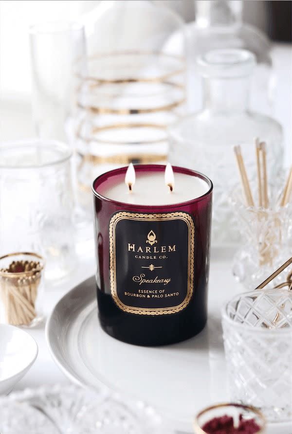 <p><a href="https://www.harlemcandlecompany.com/products/speakeasy-luxury-candle" rel="nofollow noopener" target="_blank" data-ylk="slk:Shop Now;elm:context_link;itc:0;sec:content-canvas" class="link rapid-noclick-resp">Shop Now</a></p> <p>Harlem 'Speakeasy' Luxury Candle</p> <p>harlemcandlecompany.com</p> <p>$48.00</p><span class="copyright">Harlem Candle Company</span>