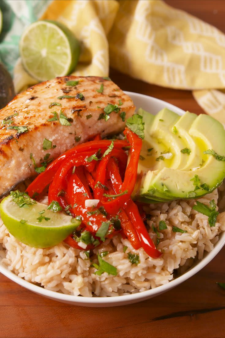 Cilantro Lime Salmon Bowls