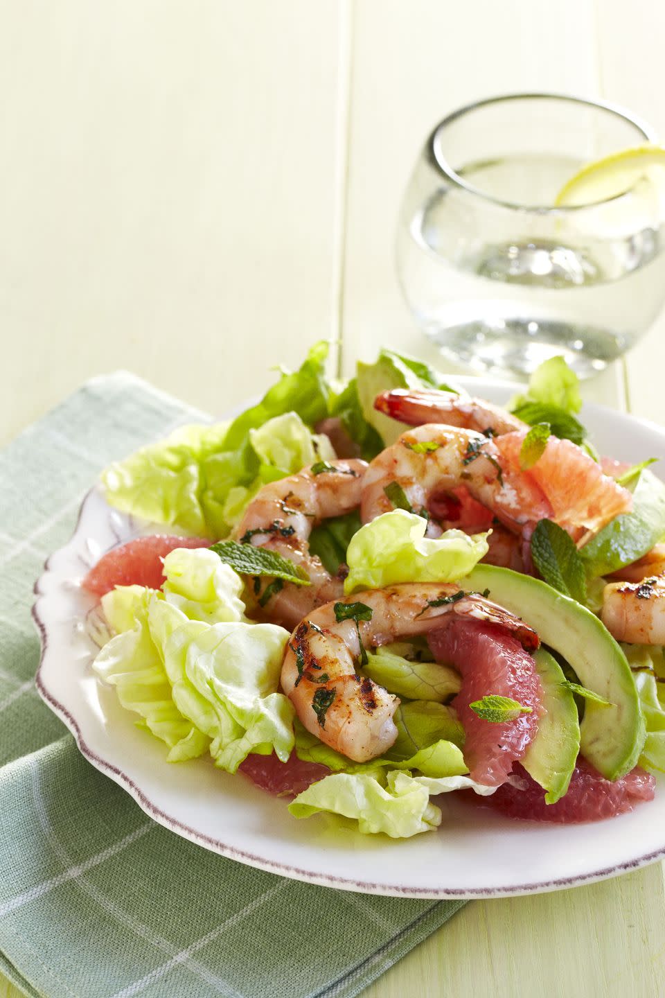 Lime-Rubbed Shrimp With Avocado-Grapefruit Salad