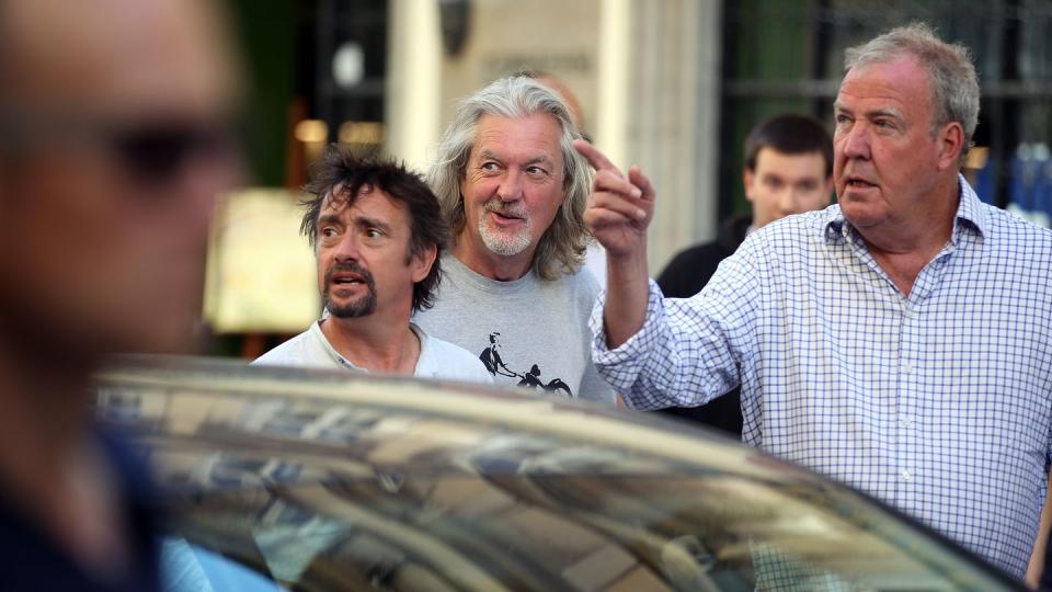 the grand tour stars, jeremy clarkson, richard hammond and