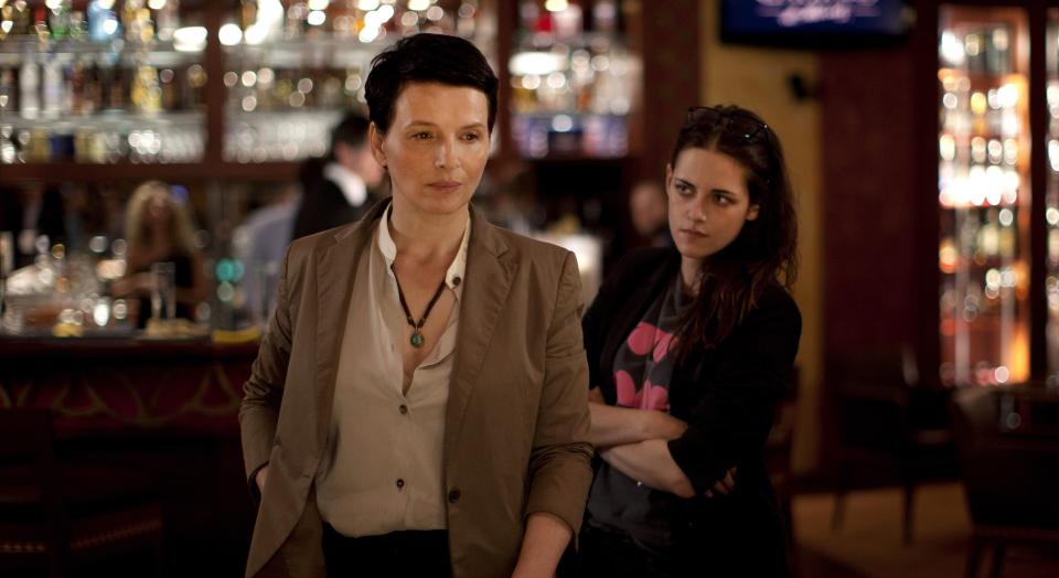 Juliette Binoche (left) is an A-list actress wrestling with a new project and Kristen Stewart is her assistant in "Clouds of Sils Maria."